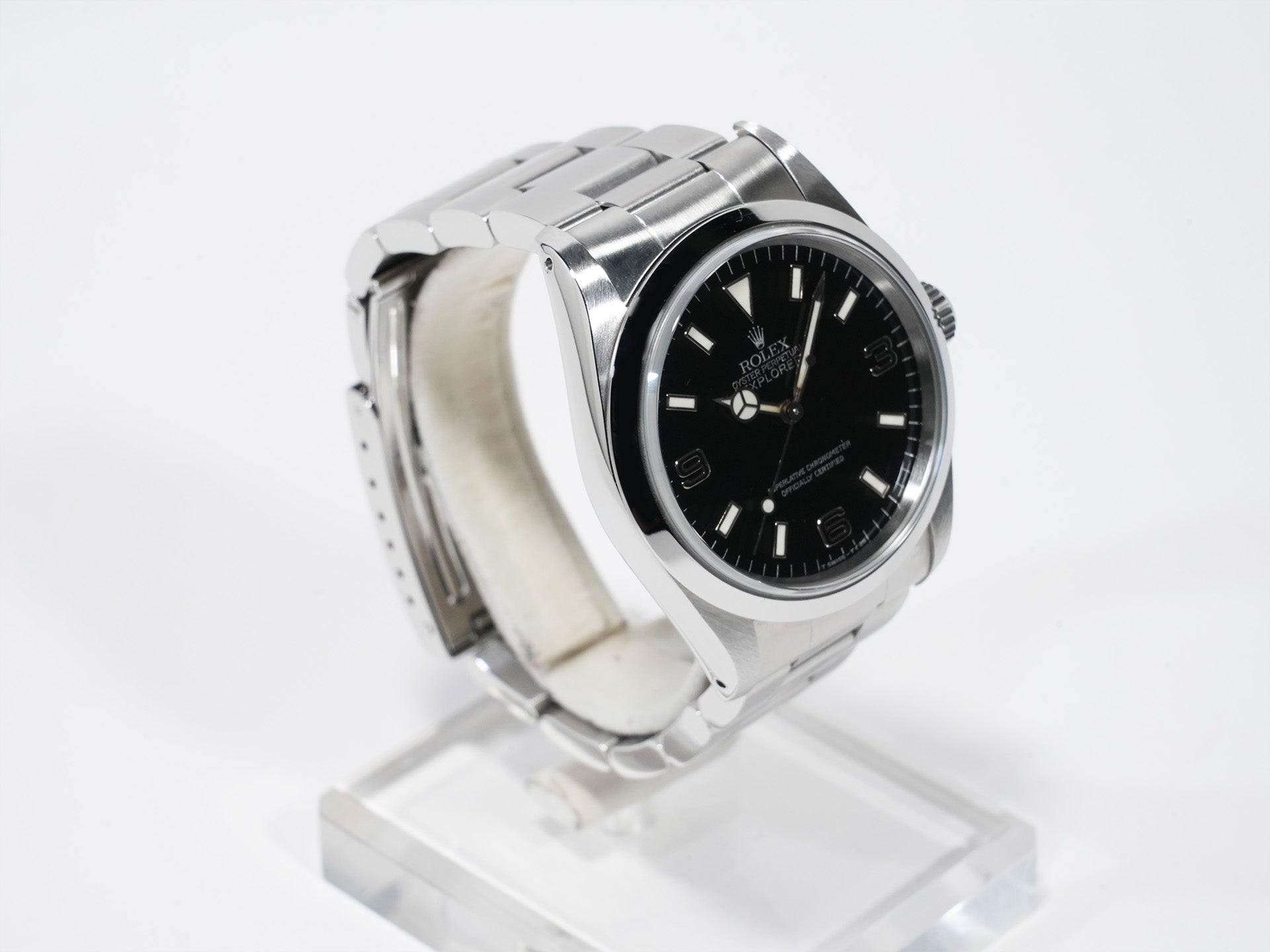 Rolex Explorer I Ref. 14270 Stainless Steel Black Dial Oyster Bracelet Excellent Condition wa5k3p34