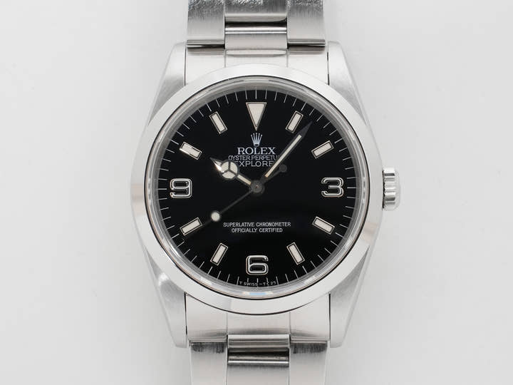 Rolex Explorer I Ref. 14270 Stainless Steel Black Dial Oyster Bracelet Used iawyh6ds