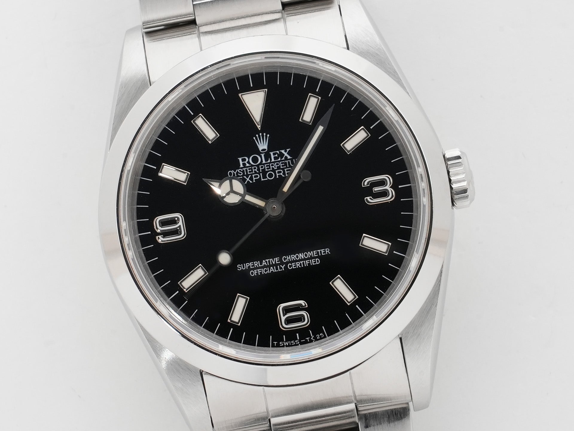 Rolex Explorer I Ref. 14270 Stainless Steel Black Dial Oyster Bracelet Used iawyh6ds