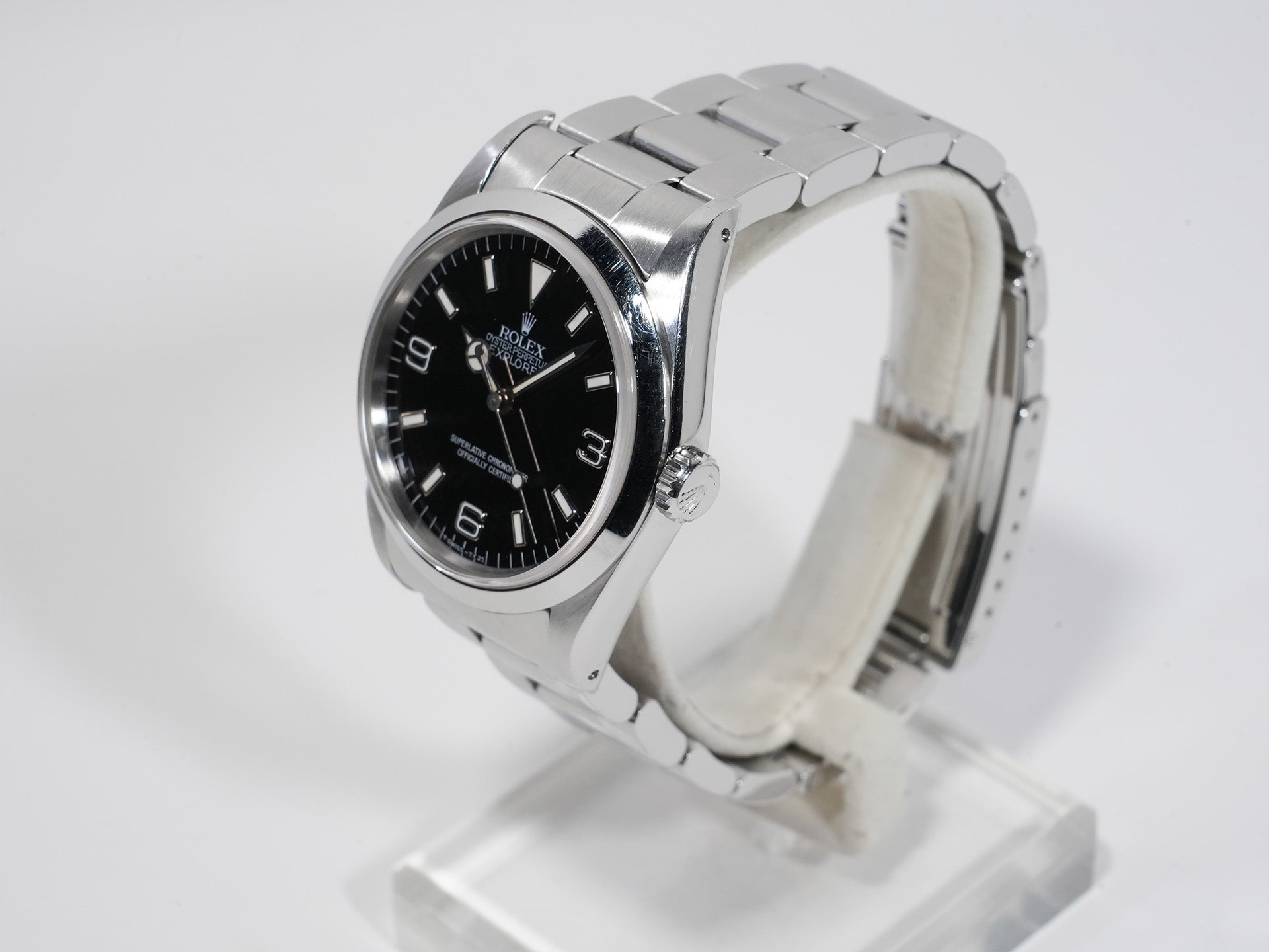 Rolex Explorer I Ref. 14270 Stainless Steel Black Dial Oyster Bracelet Used iawyh6ds