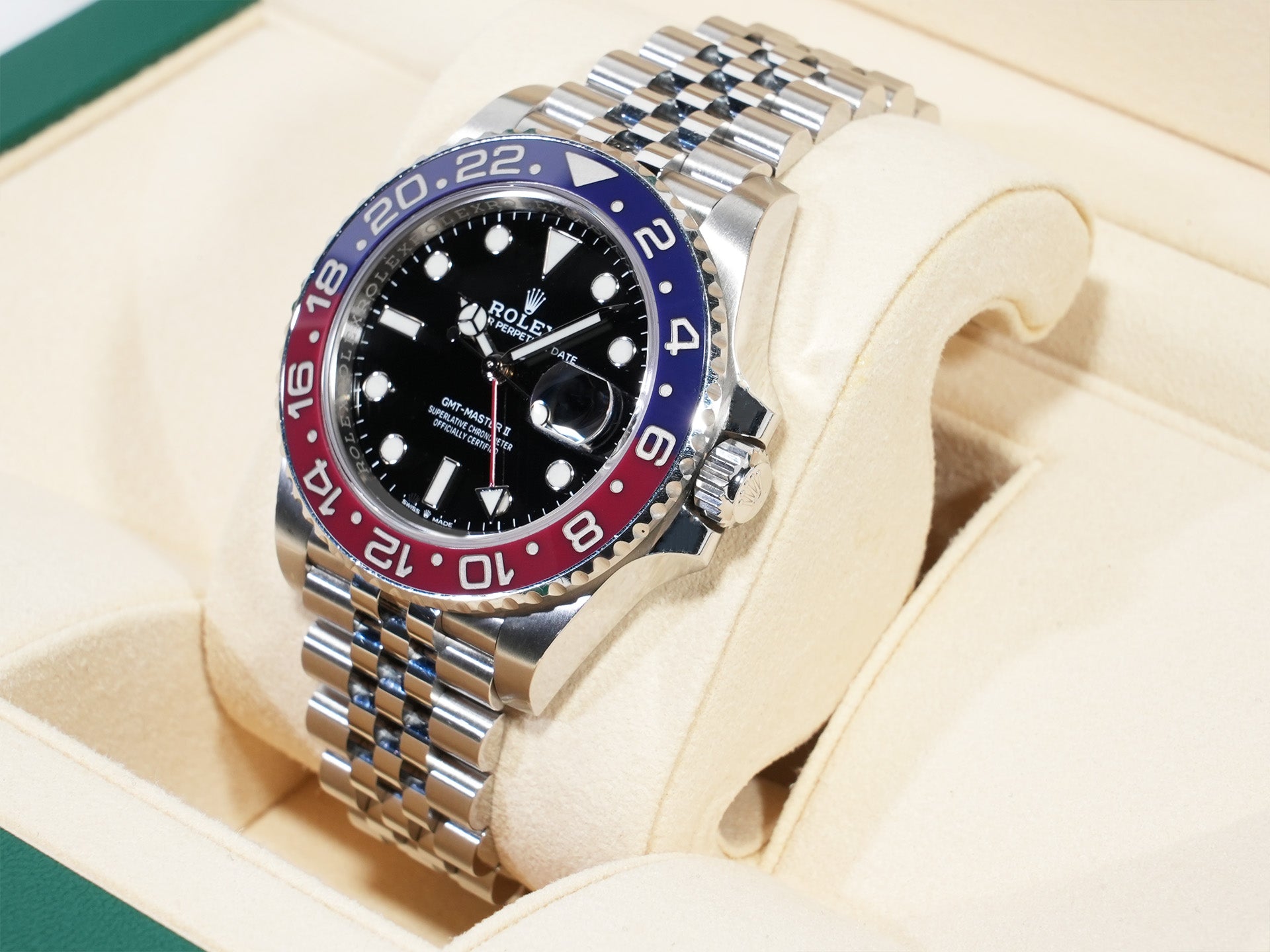Rolex GMT-Master II Ref. 126710BLRO Stainless Steel Black Dial Jubilee Bracelet Pre-owned bb795bkh
