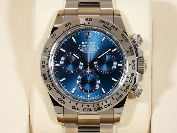 Rolex Daytona Ref. 126509 White Gold Bright Blue Dial Excellent Condition 8686o99u