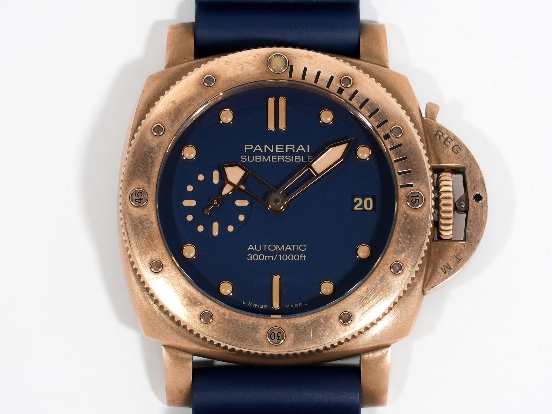 パネライ サブマーシブル ブロンゾ ブルー アビッソ Ref.PAM01074 ブロンズ ブルー文字盤 中古 d6srmos2