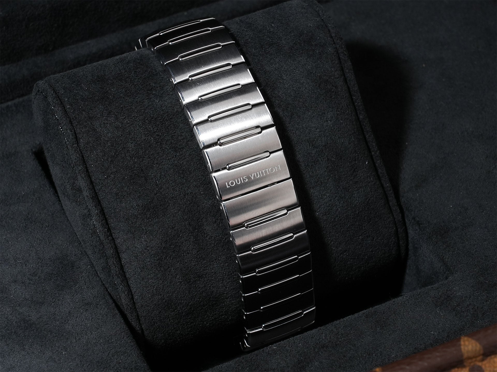 ルイヴィトン タンブール オトマティック Ref.W1ST20 ステンレススチール ブルー文字盤 中古 qhck5jeo