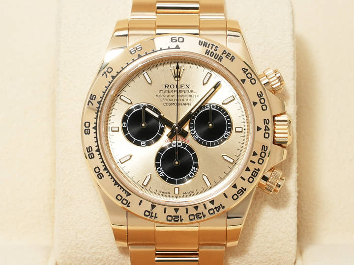 ロレックス デイトナ Ref.126508 イエローゴールド ゴールデンxブライトブラック文字盤 美品 yfh45icf