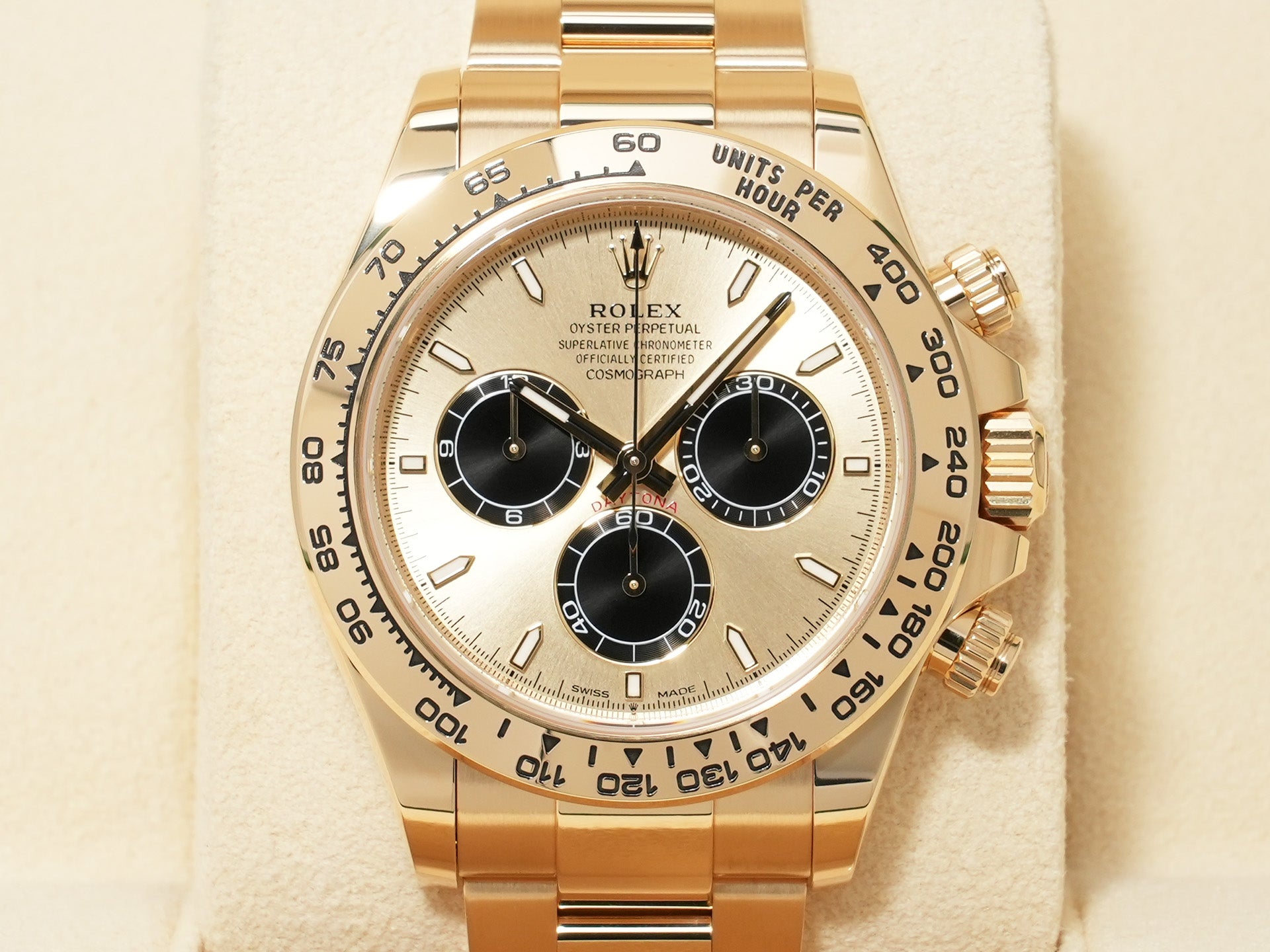 ロレックス デイトナ Ref.126508 イエローゴールド ゴールデンxブライトブラック文字盤 美品 yfh45icf