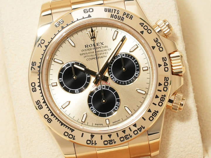 ロレックス デイトナ Ref.126508 イエローゴールド ゴールデンxブライトブラック文字盤 美品 yfh45icf