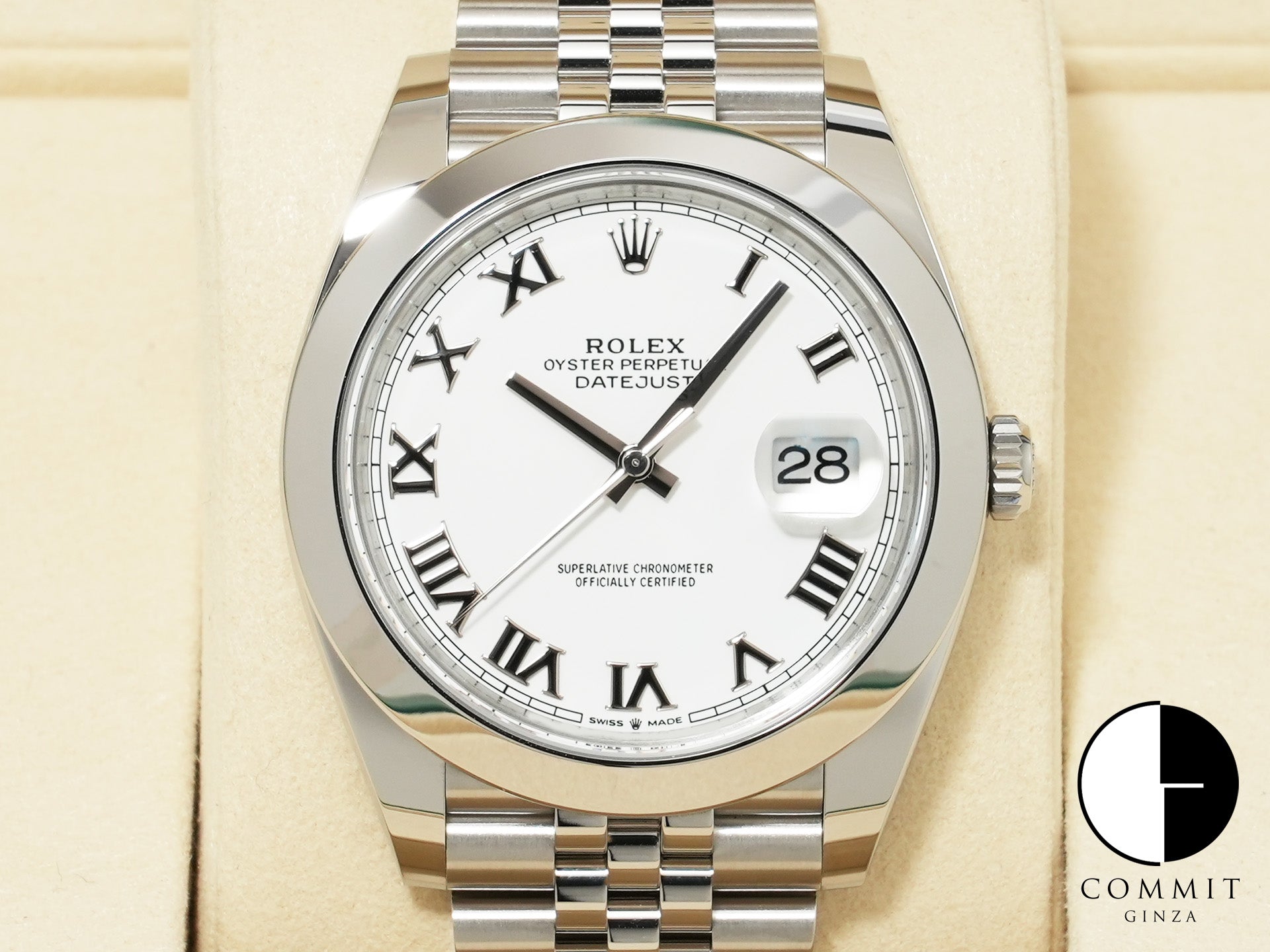 Rolex Datejust 41 Ref. 126300 Stainless Steel White Roman Dial Jubilee Bracelet Unused mx3pdd2d