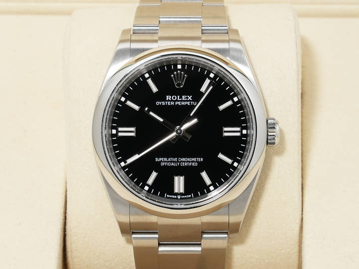 ロレックス オイスターパーペチュアル36 Ref.126000 ステンレススチール ブラック文字盤 美品 qmuys7g6