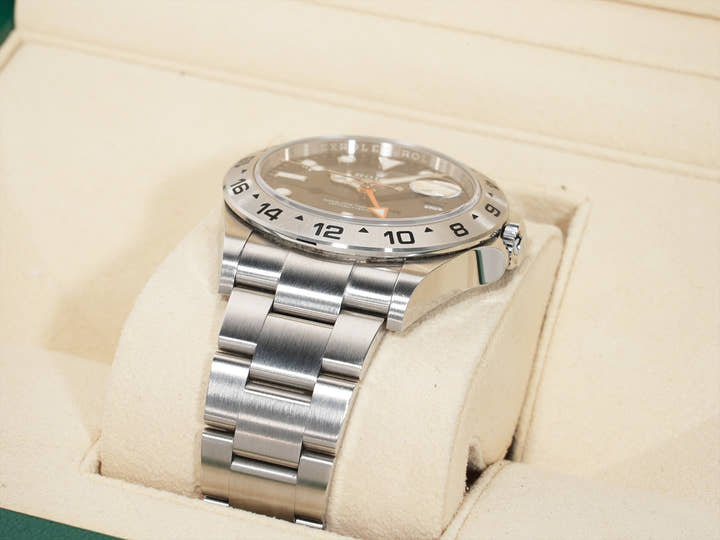 ロレックス エクスプローラーII Ref.226570 ステンレススチール ブラック文字盤 オイスターブレスレット 中古 dsemhb2x