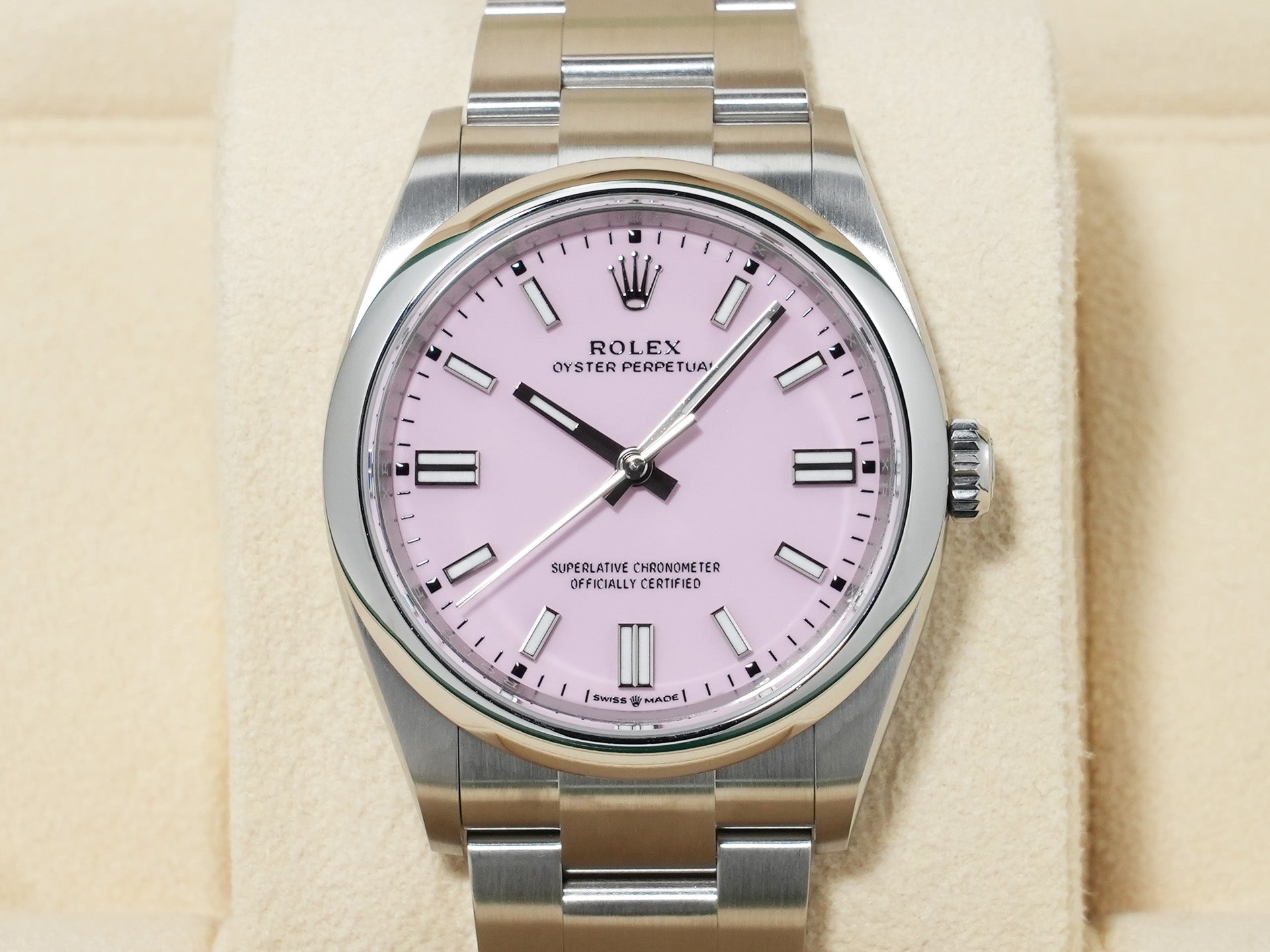 ロレックス オイスターパーペチュアル36 Ref.126000 ステンレススチール キャンディピンク文字盤 極美品 3qwrdnxf