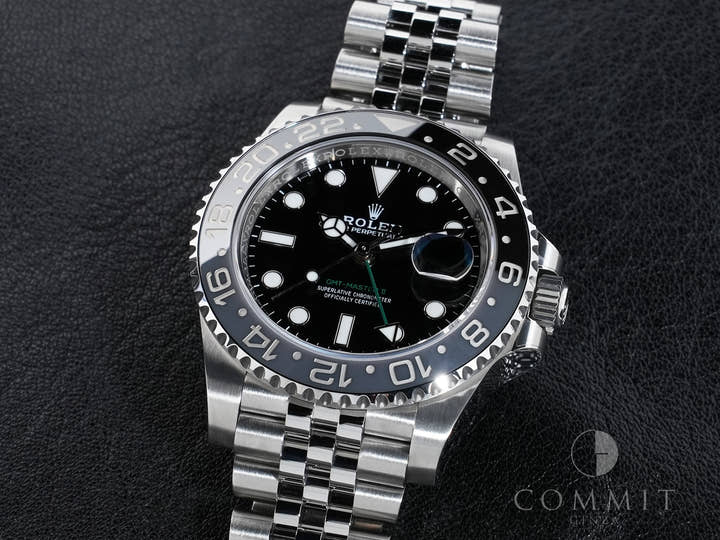 ROLEX GMT-Master II Ref.126710GRNR Stainless Steel Black Dial Jubilee Bracelet Excellent Condition 3p3natxc