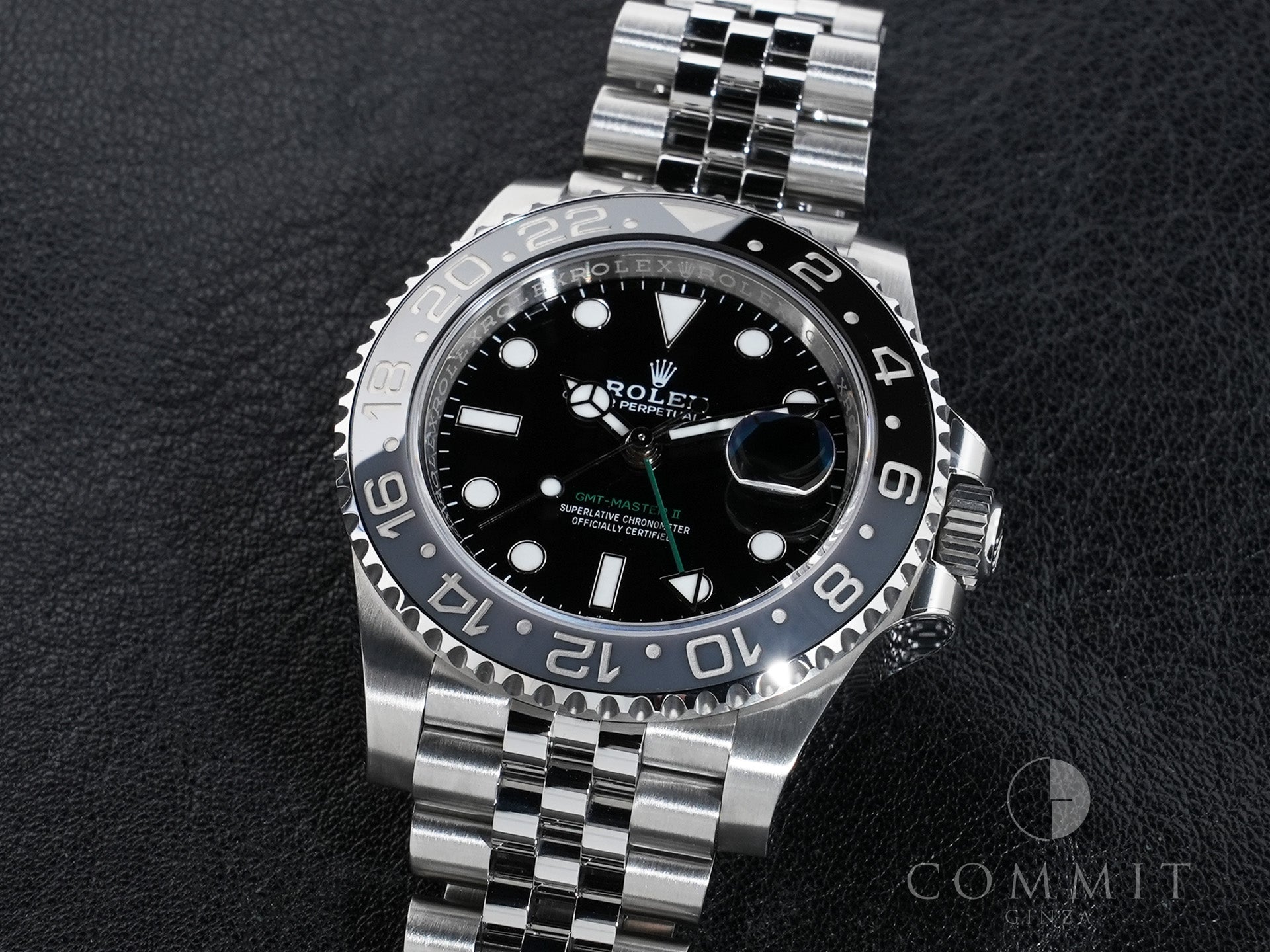 ROLEX GMT-Master II Ref.126710GRNR Stainless Steel Black Dial Jubilee Bracelet Excellent Condition 3p3natxc