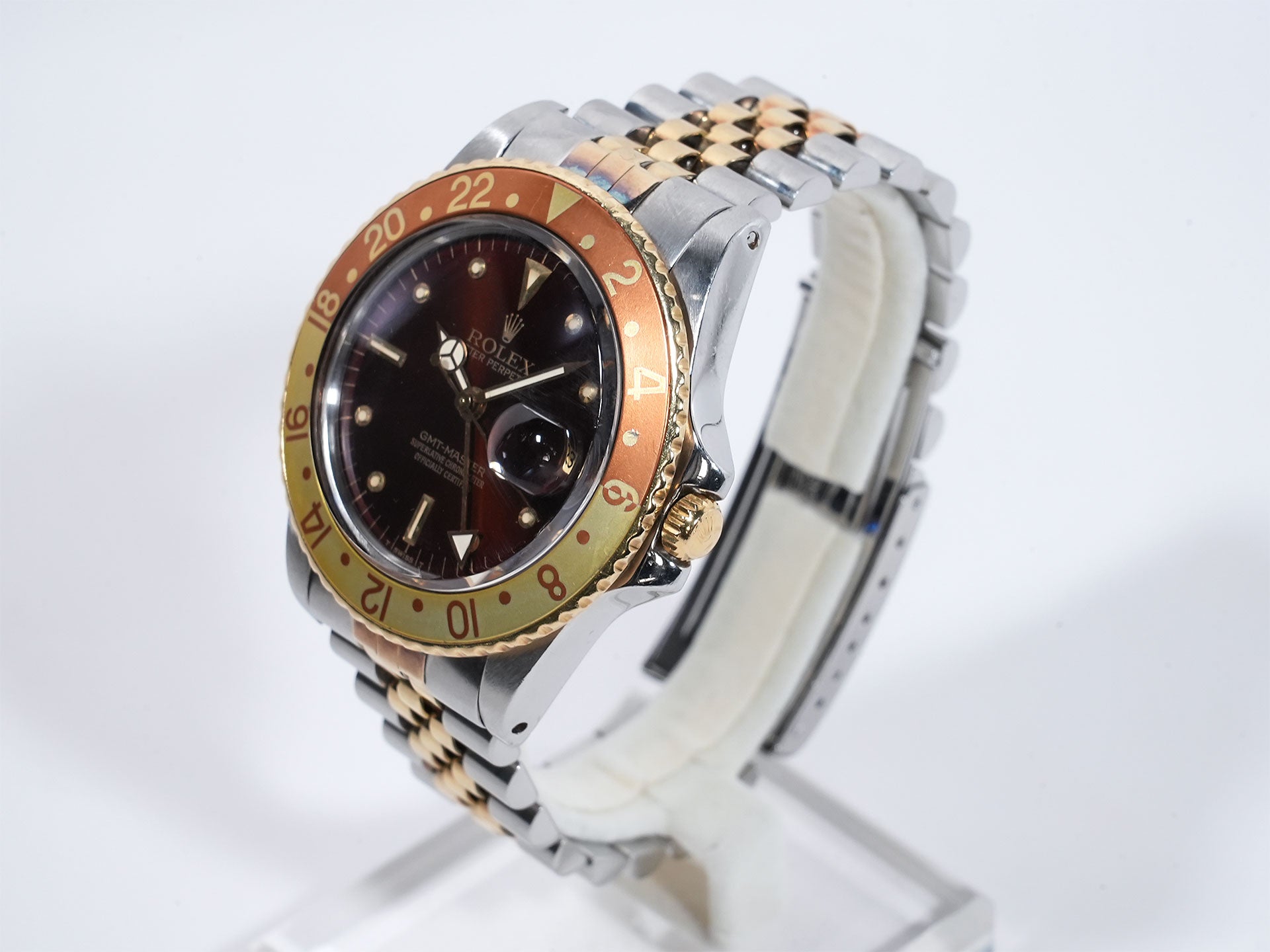 ロレックス GMTマスター Ref.16753 ステンレススチール/イエローゴールド ブラウン文字盤 ジュビリーブレスレット 中古 b7inqk6m