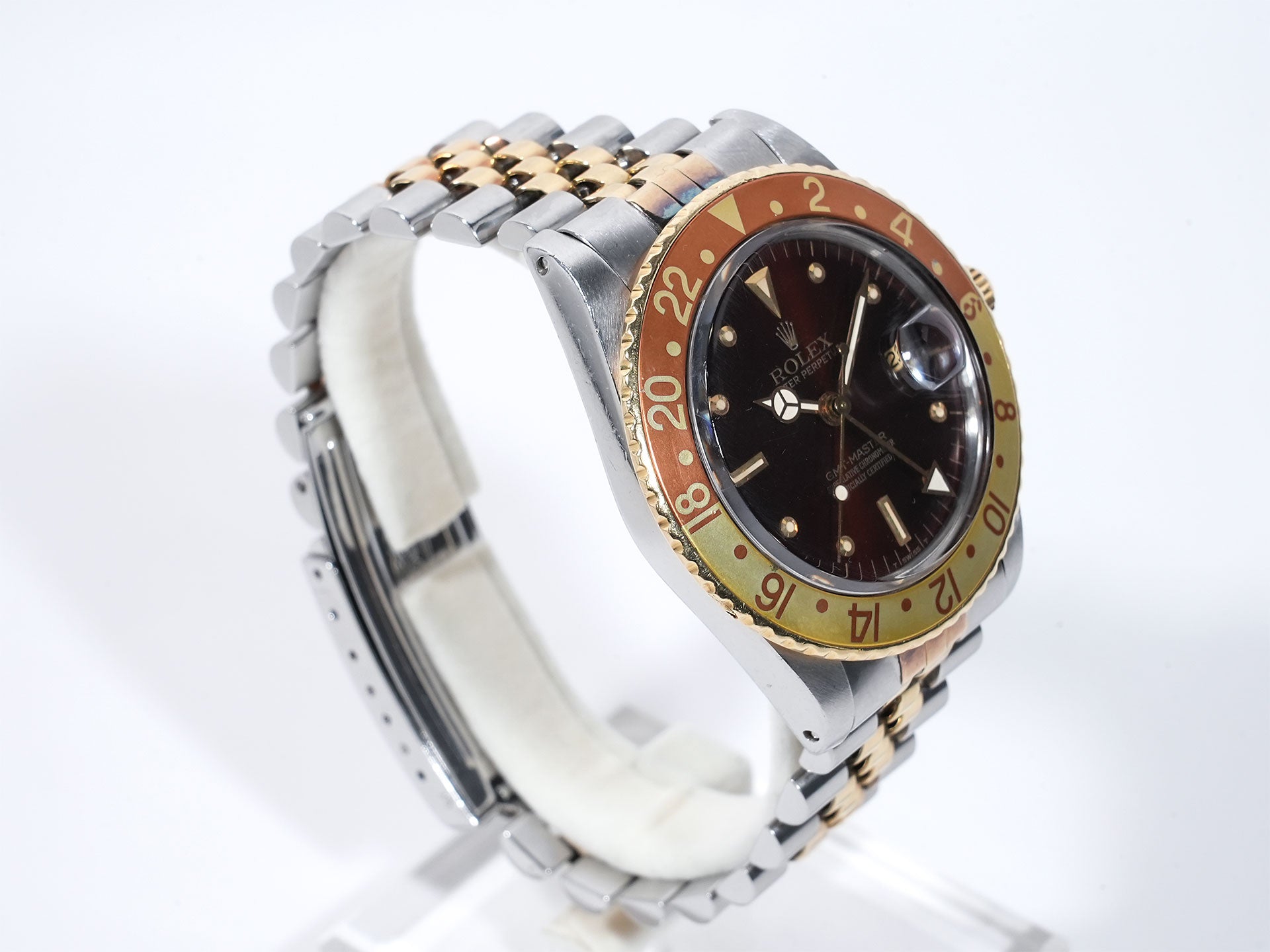 ロレックス GMTマスター Ref.16753 ステンレススチール/イエローゴールド ブラウン文字盤 ジュビリーブレスレット 中古 b7inqk6m