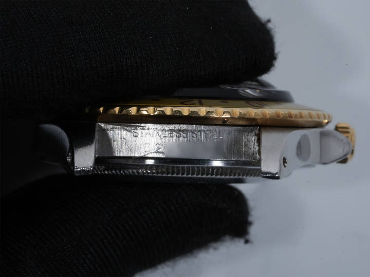 ロレックス GMTマスター Ref.16753 ステンレススチール/イエローゴールド ブラウン文字盤 ジュビリーブレスレット 中古 b7inqk6m