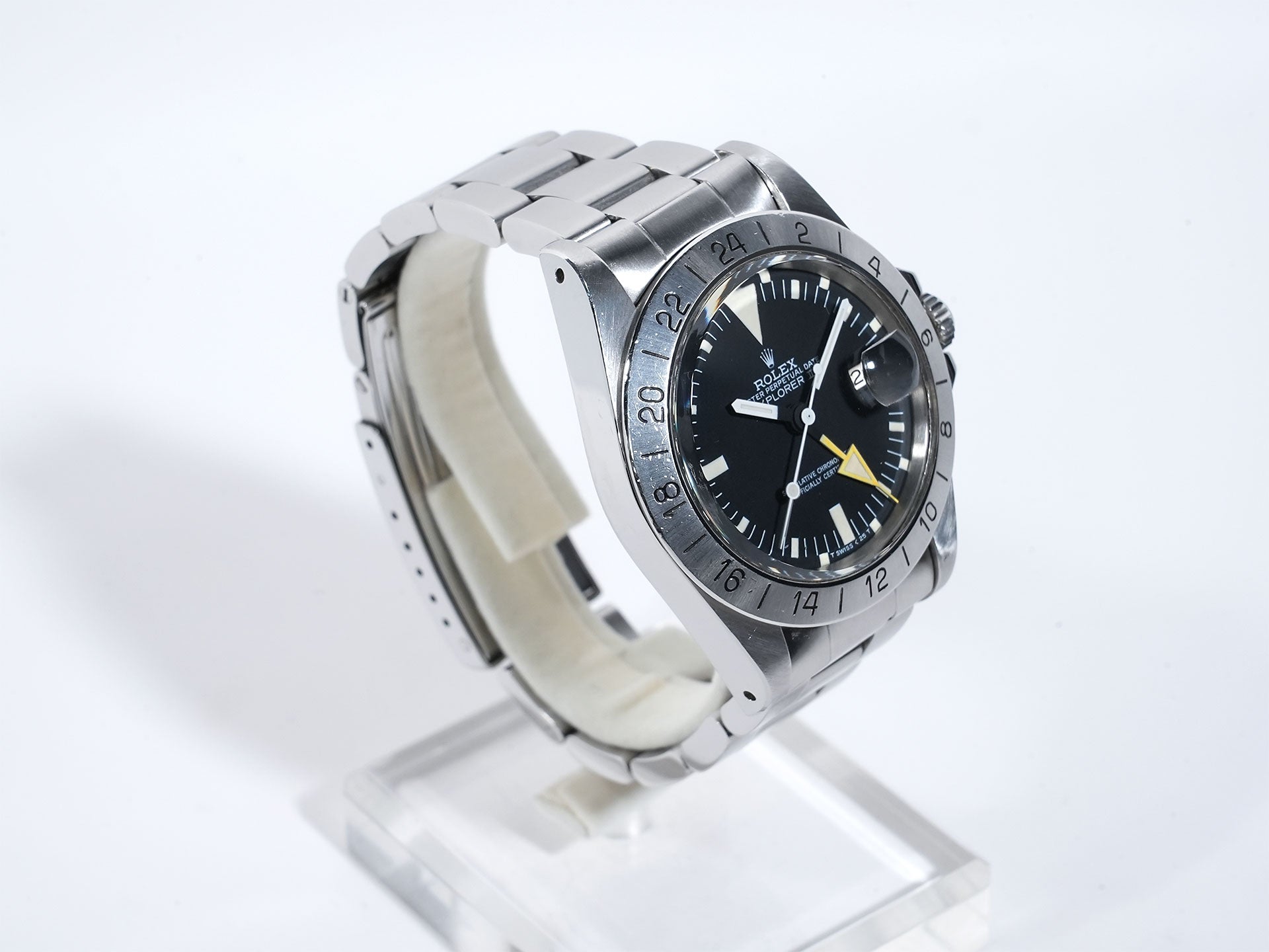 ロレックス エクスプローラーII Ref.1655 ステンレススチール ブラック文字盤 オイスターブレスレット 中古 mjsapxjb