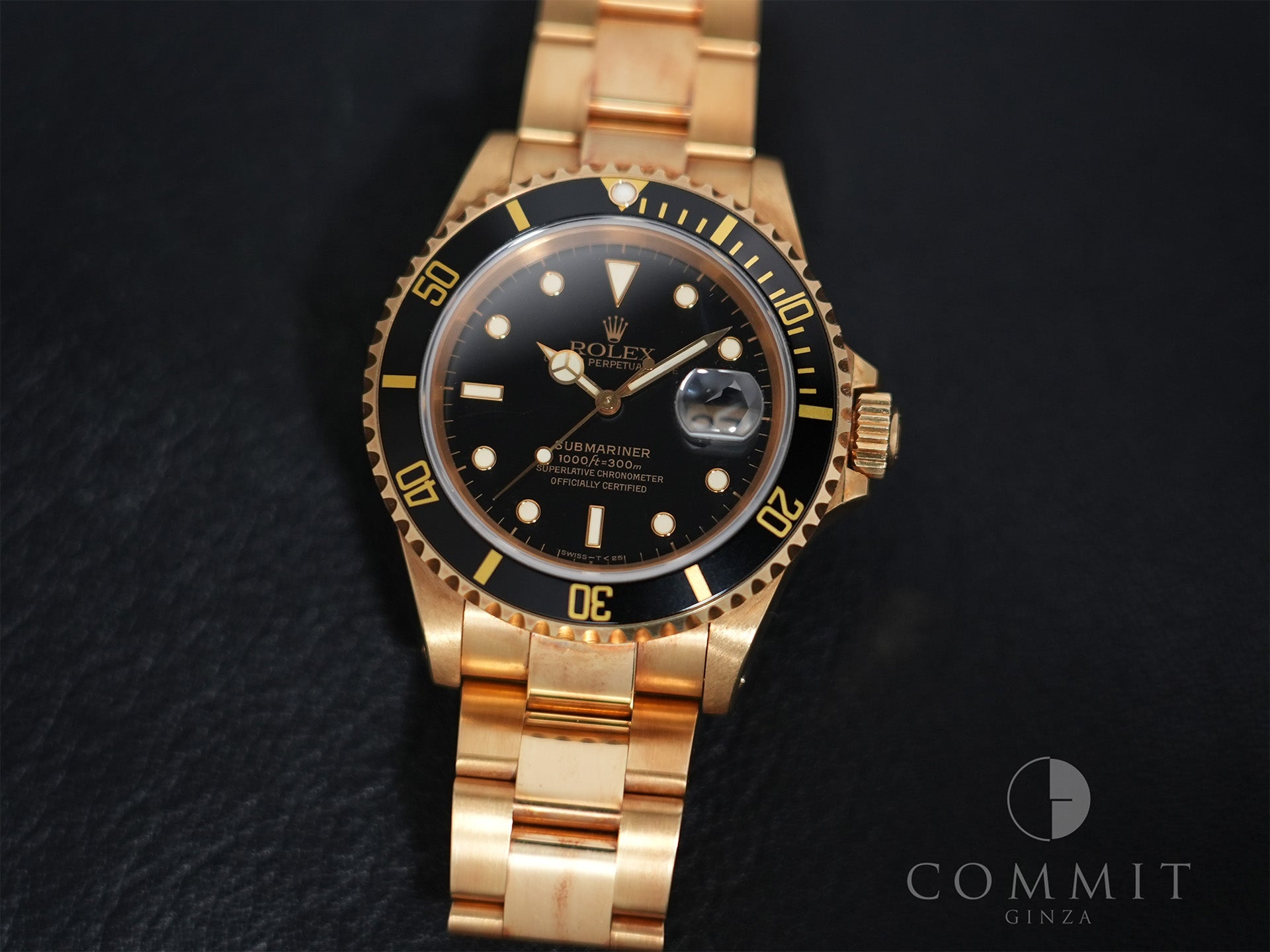 Rolex Submariner Date Ref. 16618 Yellow Gold Black Dial Used h9c9bkgf