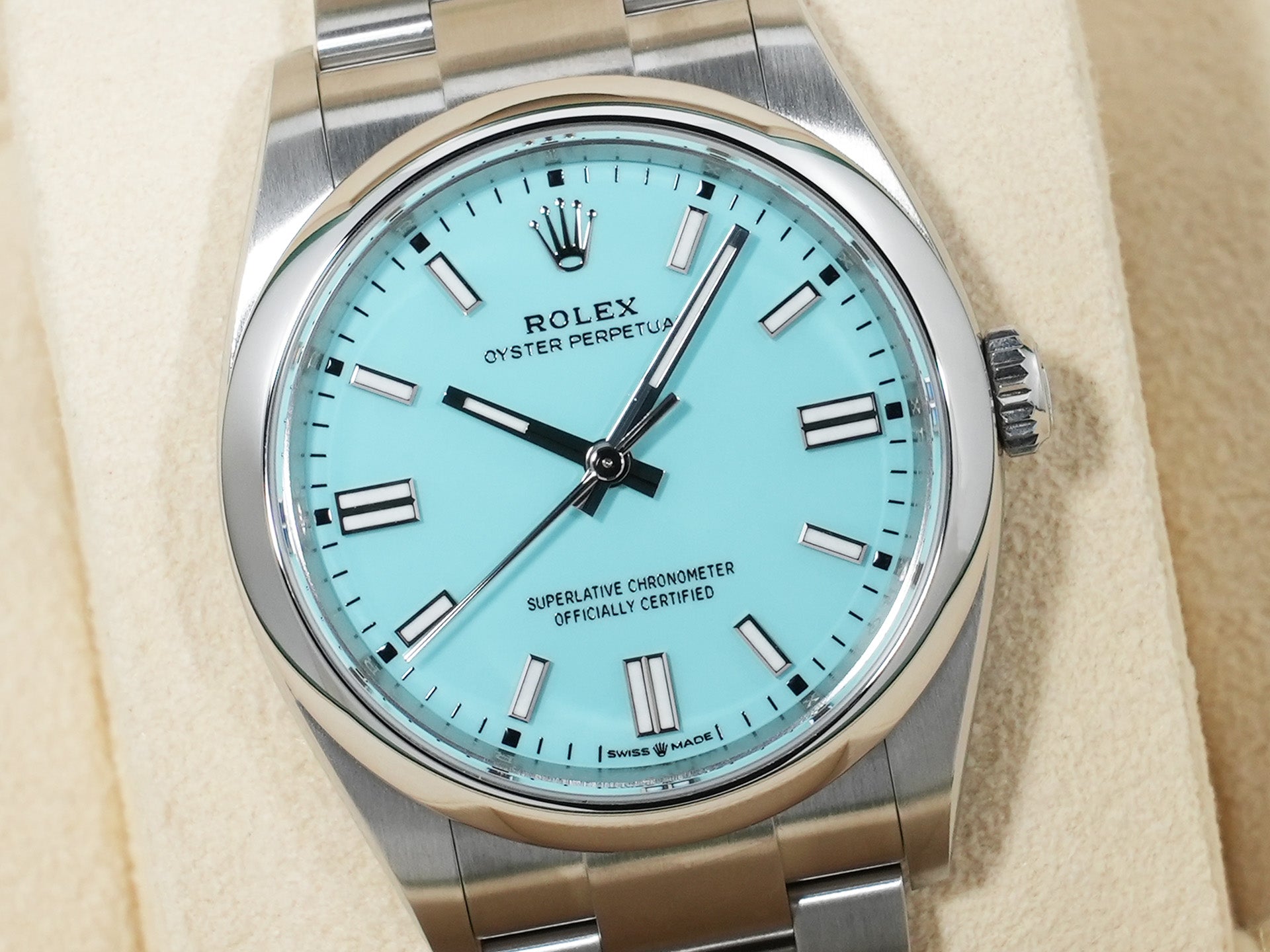 Rolex Oyster Perpetual 36 Ref. 126000 Stainless Steel Turquoise Dial Excellent Condition ygptasb8