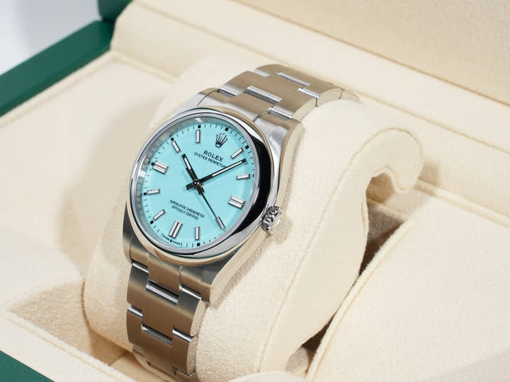 Rolex Oyster Perpetual 36 Ref. 126000 Stainless Steel Turquoise Dial Excellent Condition ygptasb8
