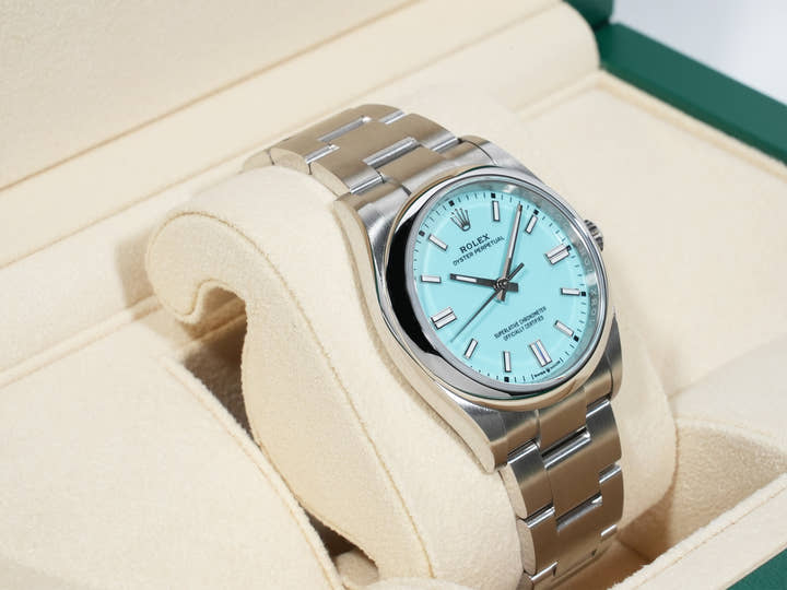 Rolex Oyster Perpetual 36 Ref. 126000 Stainless Steel Turquoise Dial Excellent Condition ygptasb8