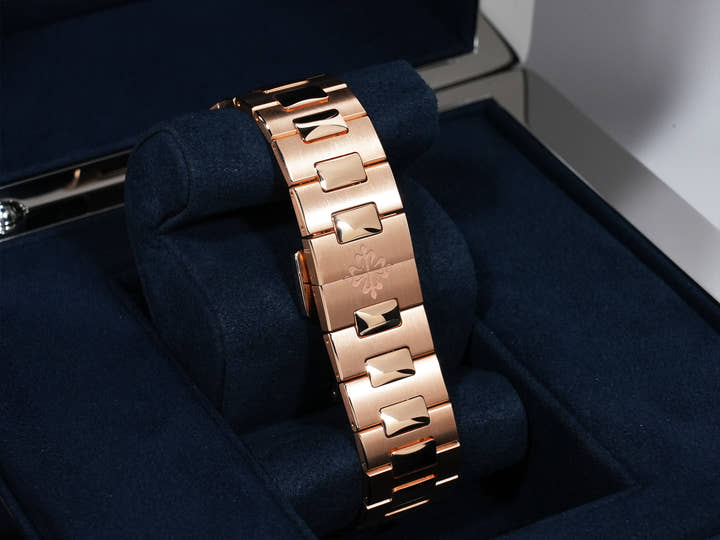 パテックフィリップ キュビタス Ref.7128/1R-001 ローズゴールド ブラウンソレイユ文字盤 美中古 72ty7cjd
