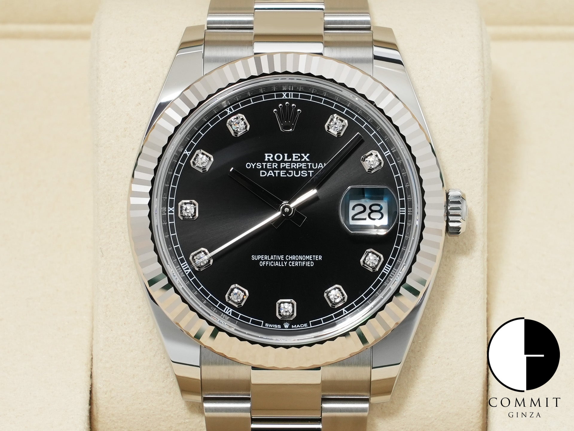 Rolex Datejust 41 Ref.126334G Stainless Steel/White Gold Black Dial with 10-point Diamonds Oyster Bracelet Unused 5zzfmnr3