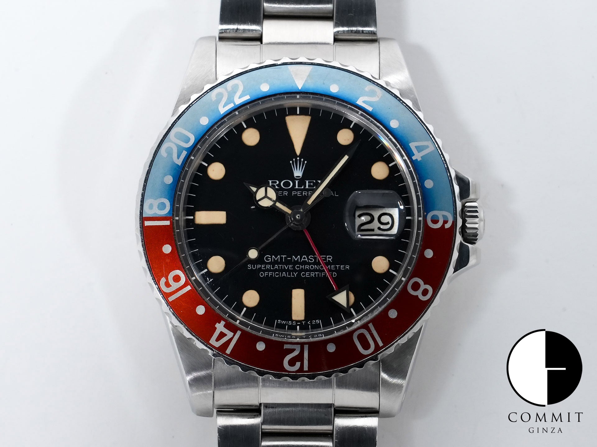 Rolex GMT-Master Ref. 1675 Stainless Steel Black Dial Oyster Bracelet Used eu798v54