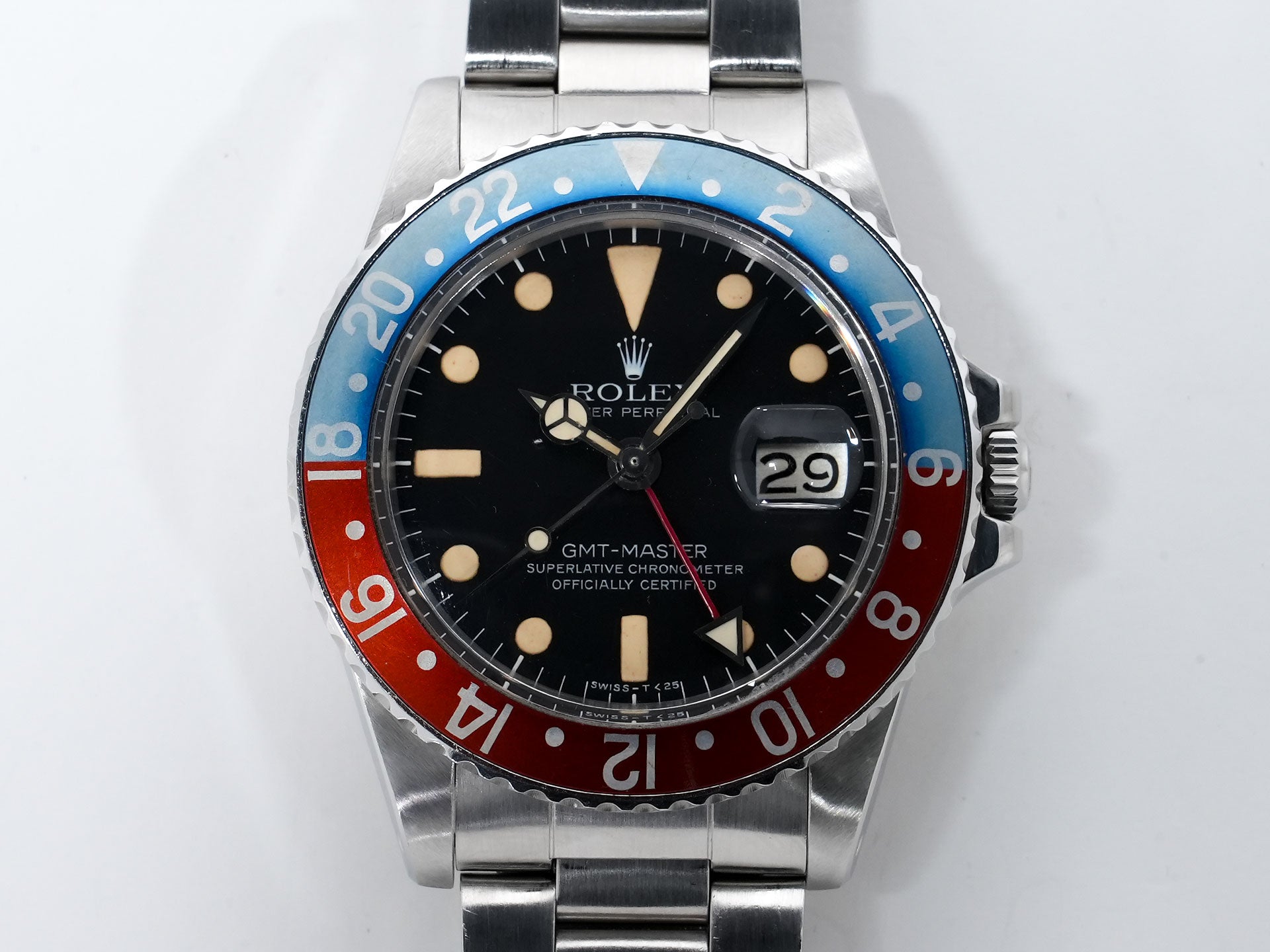 Rolex GMT-Master Ref. 1675 Stainless Steel Black Dial Oyster Bracelet Used eu798v54