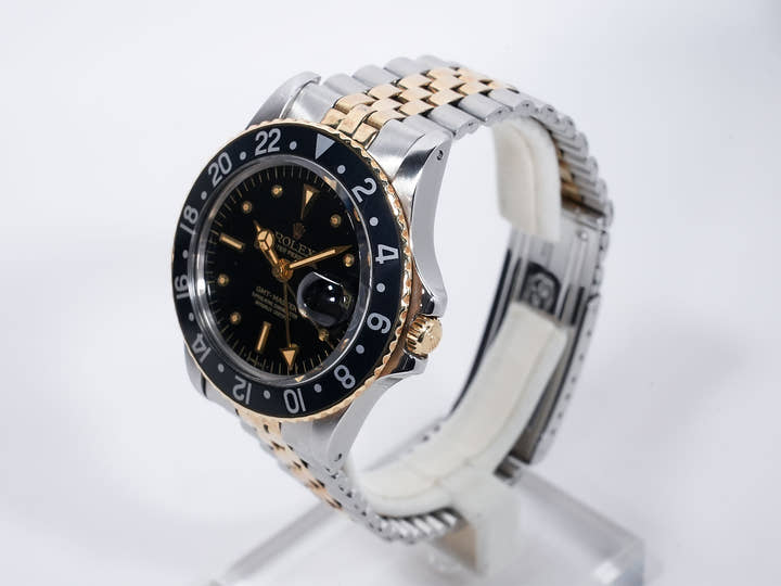 Rolex GMT-Master Ref. 1675/3 Stainless Steel/Yellow Gold Black Dial Jubilee Bracelet Used w5g67g3e
