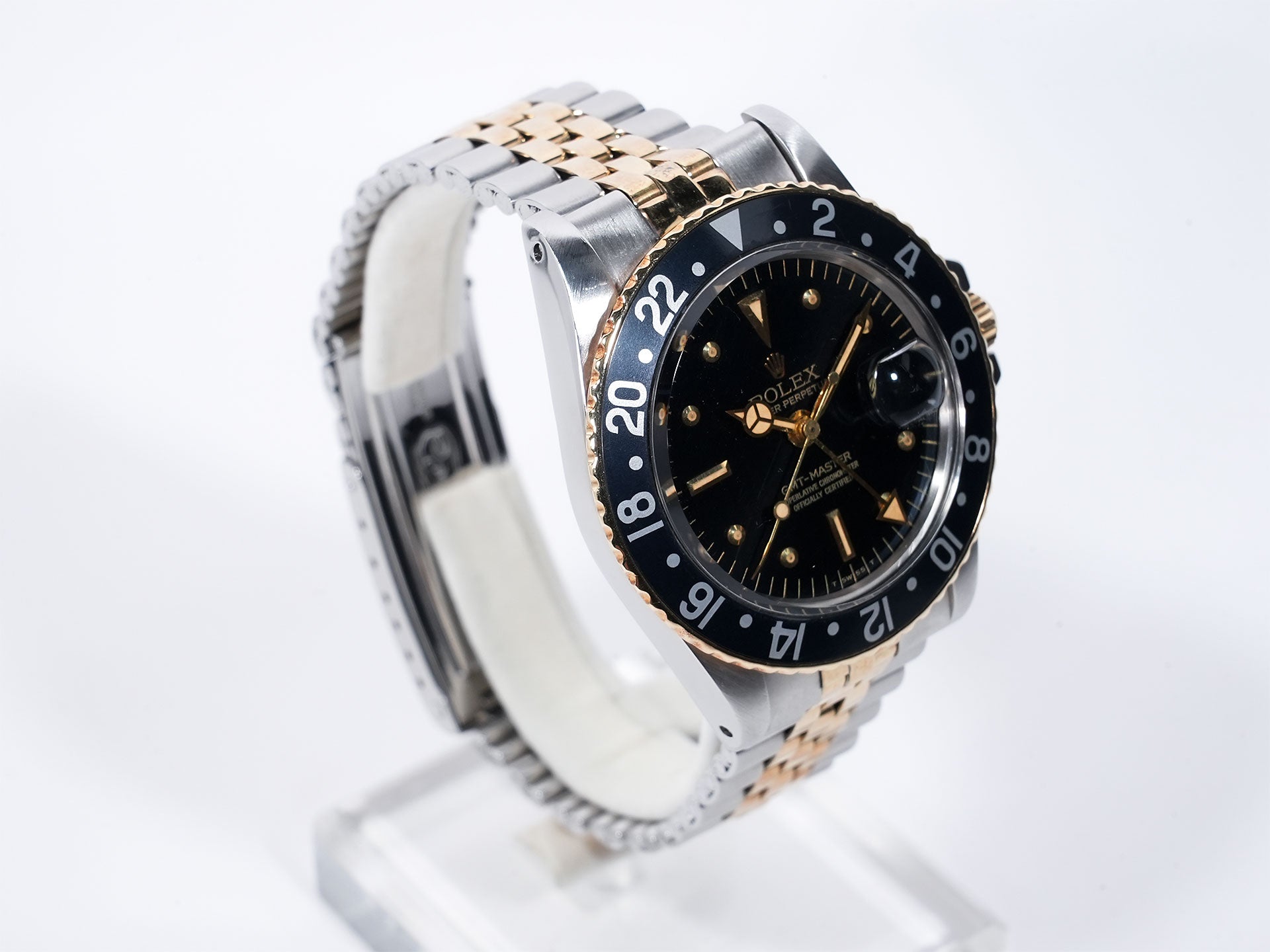 Rolex GMT-Master Ref. 1675/3 Stainless Steel/Yellow Gold Black Dial Jubilee Bracelet Used w5g67g3e