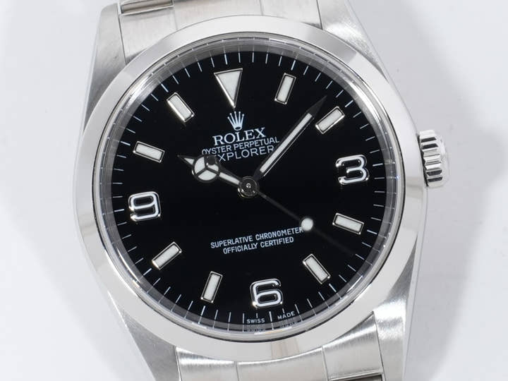 ロレックス エクスプローラーI Ref.114270 ステンレススチール ブラック文字盤 オイスターブレスレット 美品 ii78pdy4