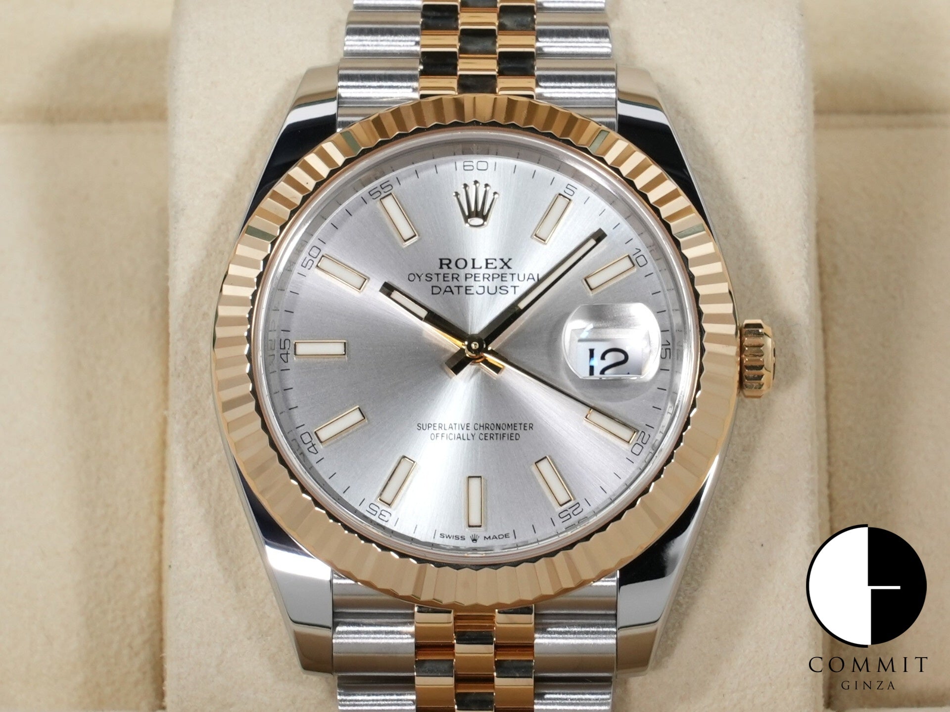 Rolex Datejust 41 Ref. 126333 Stainless Steel/Yellow Gold Silver Dial Jubilee Bracelet Excellent Condition uzpj98ia
