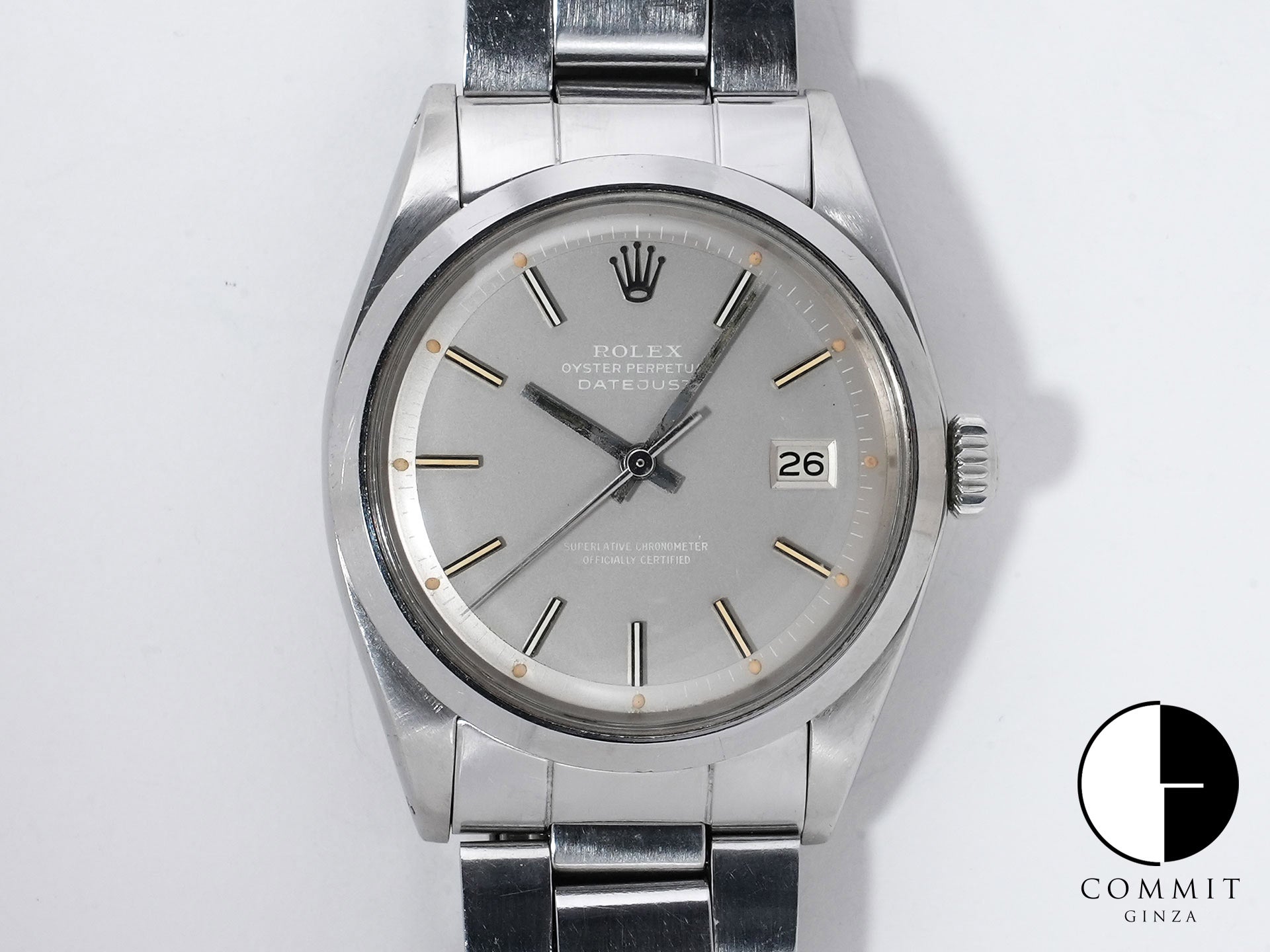 Rolex Datejust Ref. 1600 Stainless Steel Gray Dial Used dw8c62rw