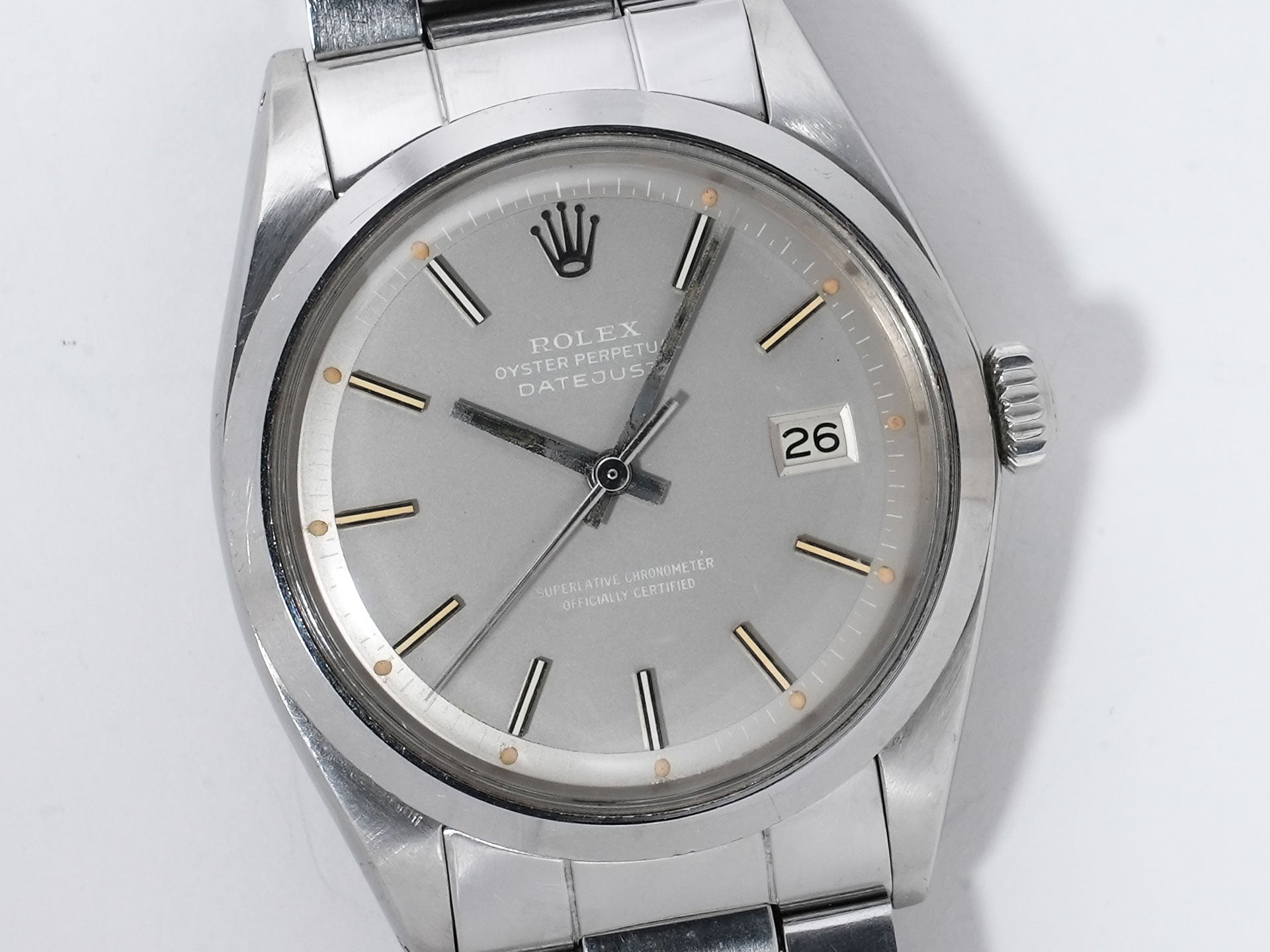 Rolex Datejust Ref. 1600 Stainless Steel Gray Dial Used dw8c62rw