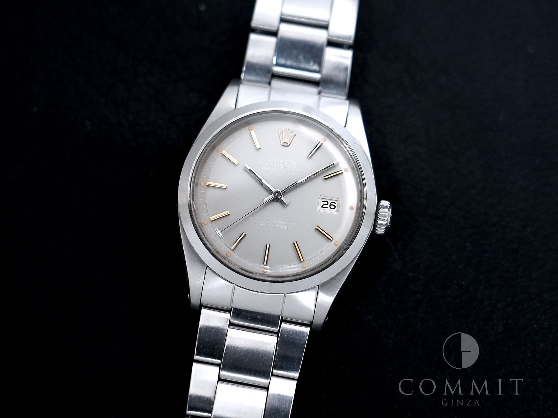 Rolex Datejust Ref. 1600 Stainless Steel Gray Dial Used dw8c62rw