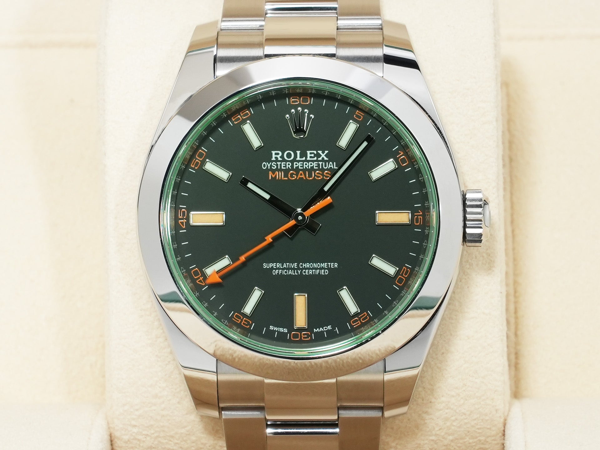 Rolex Milgauss Ref. 116400GV Stainless Steel Black Dial Unused fc4rkko8