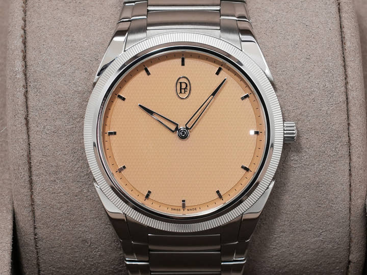 Parmigiani Fleurier Tonda PF Micro-Rotor Ref. PFC914-1020021-100182 Stainless Steel x Platinum Golden Siena Dial Excellent Condition xkczhbci