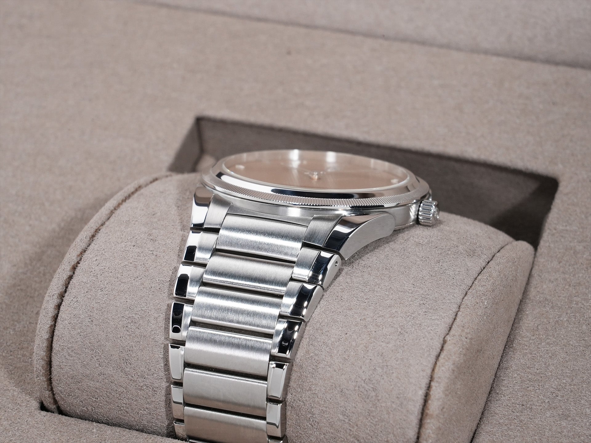 Parmigiani Fleurier Tonda PF Micro-Rotor Ref. PFC914-1020021-100182 Stainless Steel x Platinum Golden Siena Dial Excellent Condition xkczhbci