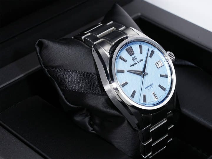 Grand Seiko Evolution 9 Collection AJHH Special Limited Edition Ref. SLGA017 Stainless Steel Snowflake Blue Dial Excellent Used Condition iohvkytx