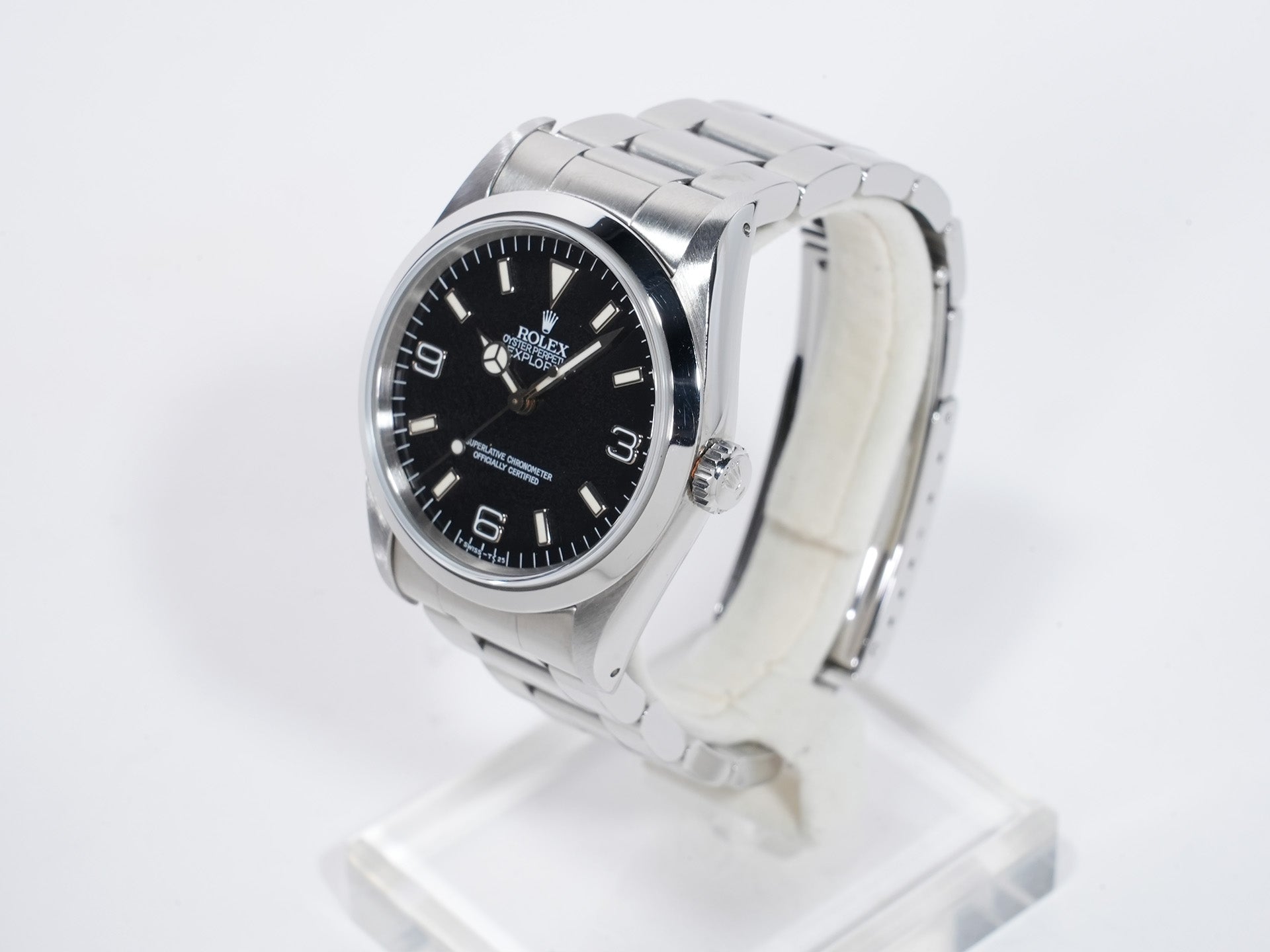 Rolex Explorer I Ref. 14270 Stainless Steel Black Dial Oyster Bracelet Used 6rvyodzt