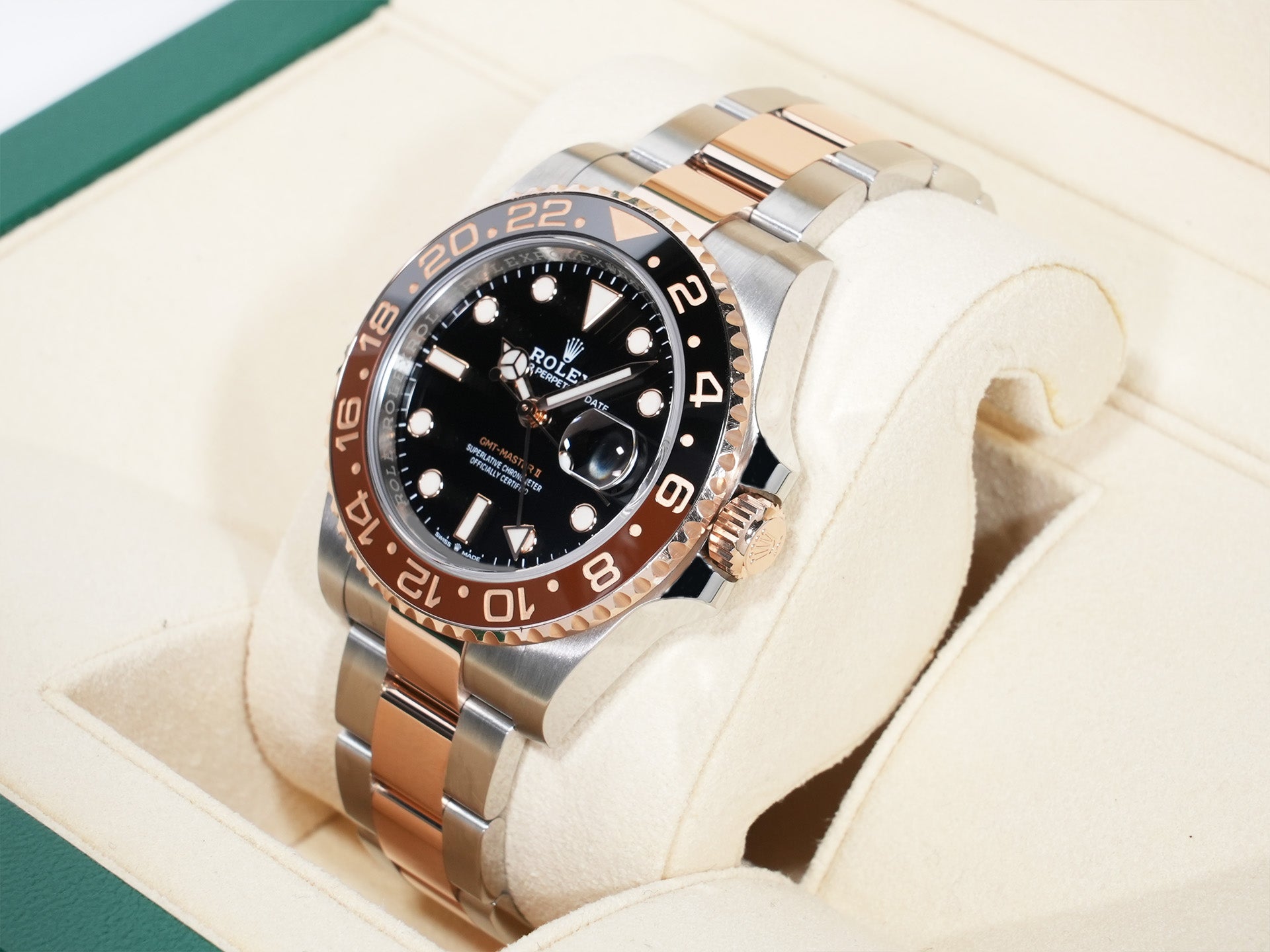 ROLEX GMT-Master II Ref.126711CHNR Stainless Steel/Everose Gold Black Dial Oyster Bracelet Used gu3awkfm