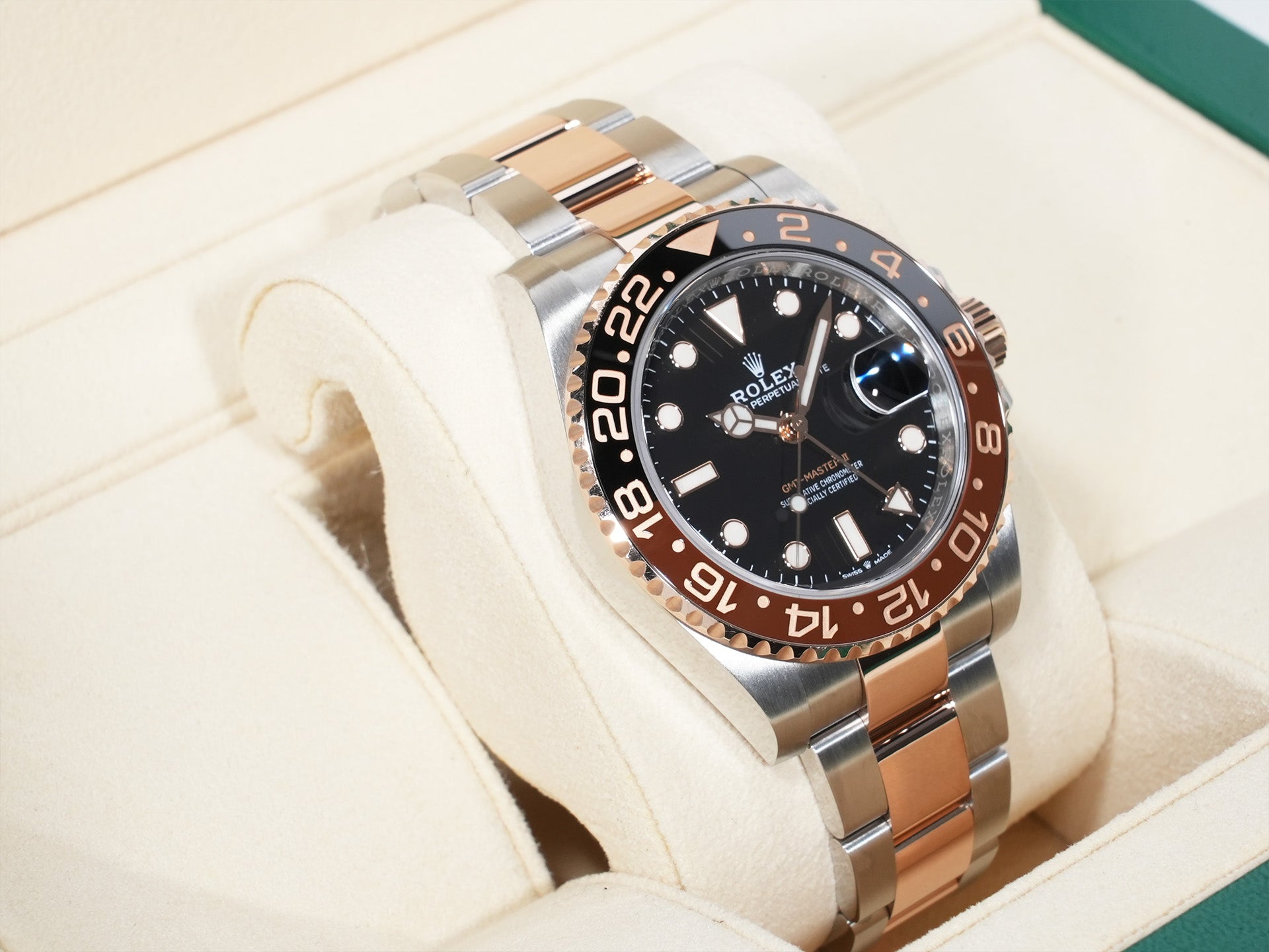 ROLEX GMT-Master II Ref.126711CHNR Stainless Steel/Everose Gold Black Dial Oyster Bracelet Used gu3awkfm