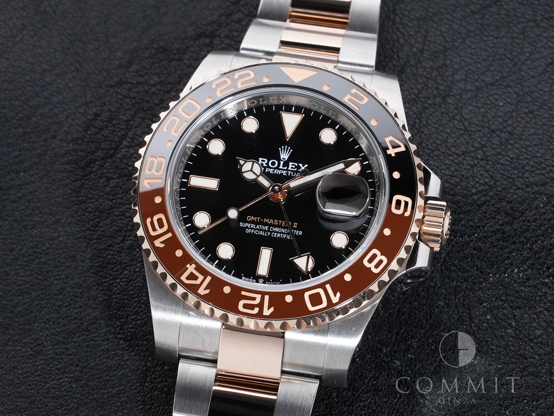 ROLEX GMT-Master II Ref.126711CHNR Stainless Steel/Everose Gold Black Dial Oyster Bracelet Used gu3awkfm