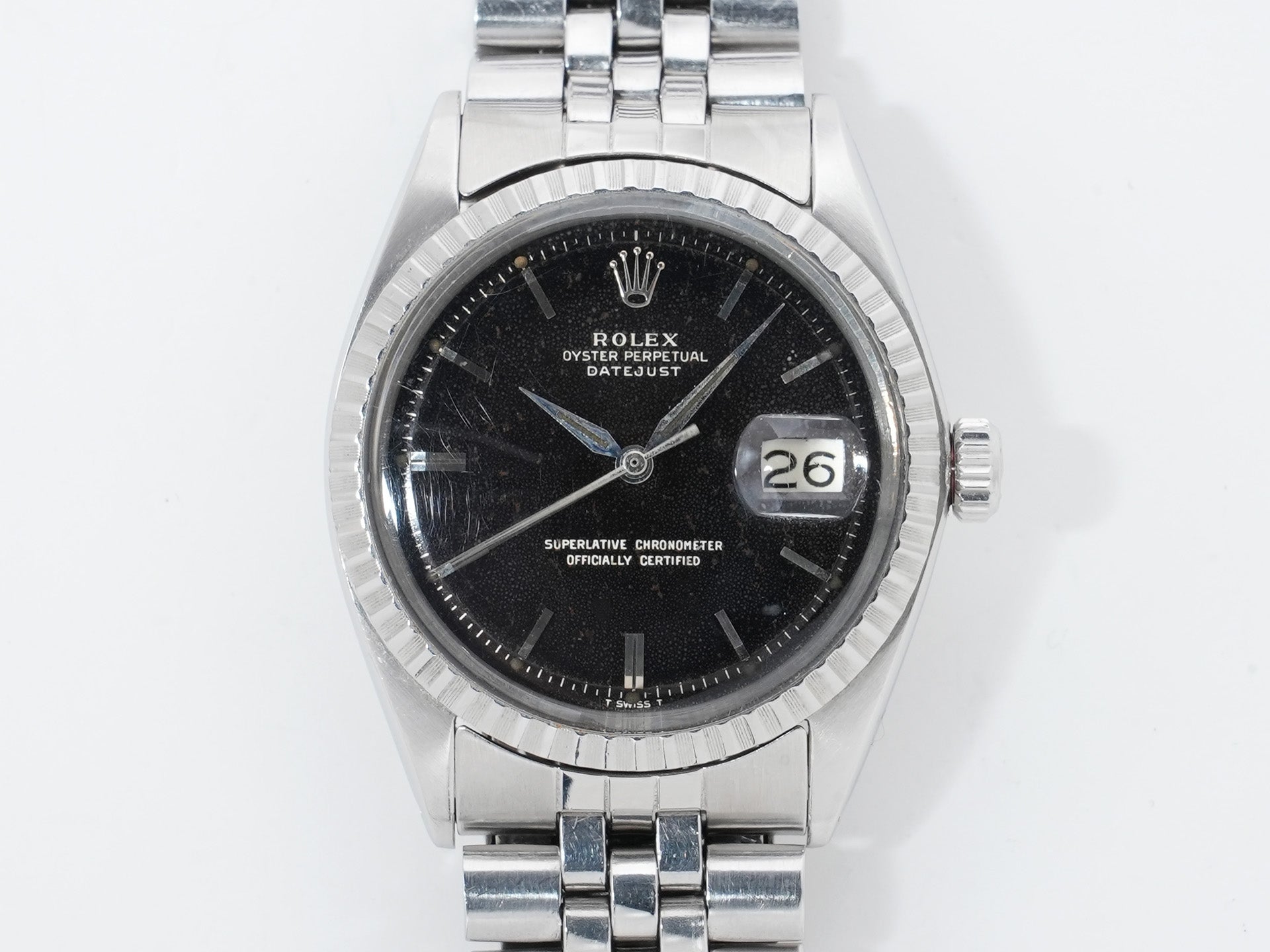 Rolex Datejust 36 Ref. 1603 Stainless Steel Black Mirror Dial Pre-Owned b5rb6rrm