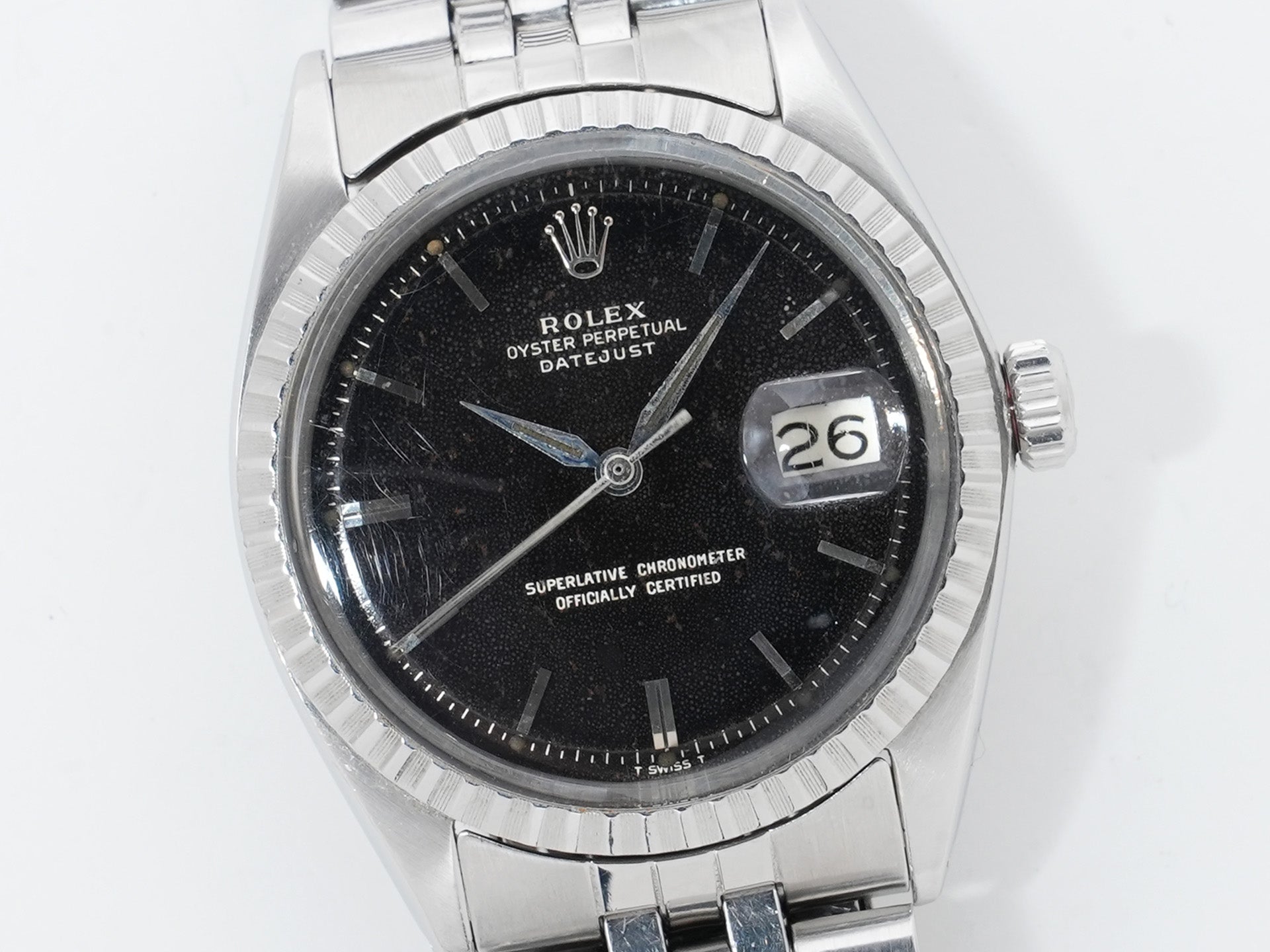 Rolex Datejust 36 Ref. 1603 Stainless Steel Black Mirror Dial Pre-Owned b5rb6rrm