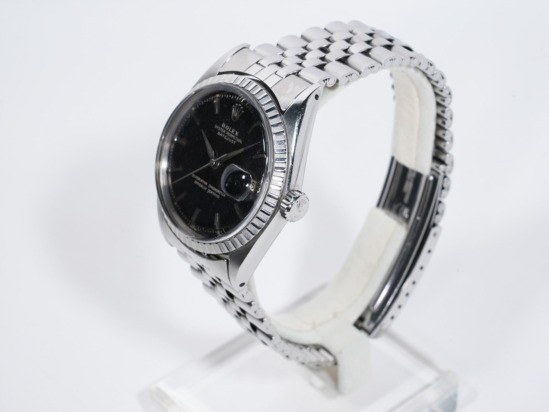 Rolex Datejust 36 Ref. 1603 Stainless Steel Black Mirror Dial Pre-Owned b5rb6rrm