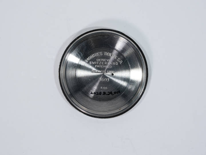 Rolex Datejust 36 Ref. 1603 Stainless Steel Black Mirror Dial Pre-Owned b5rb6rrm