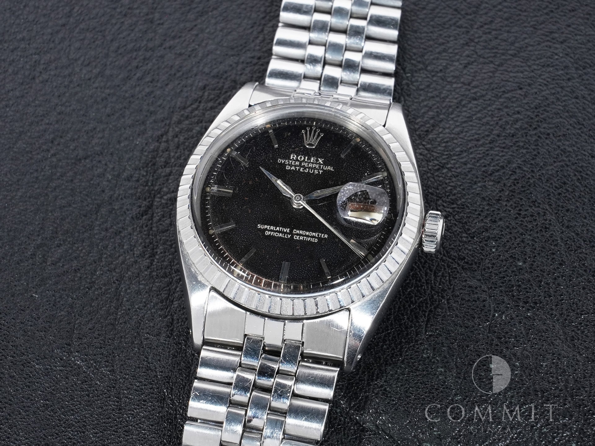 Rolex Datejust 36 Ref. 1603 Stainless Steel Black Mirror Dial Pre-Owned b5rb6rrm