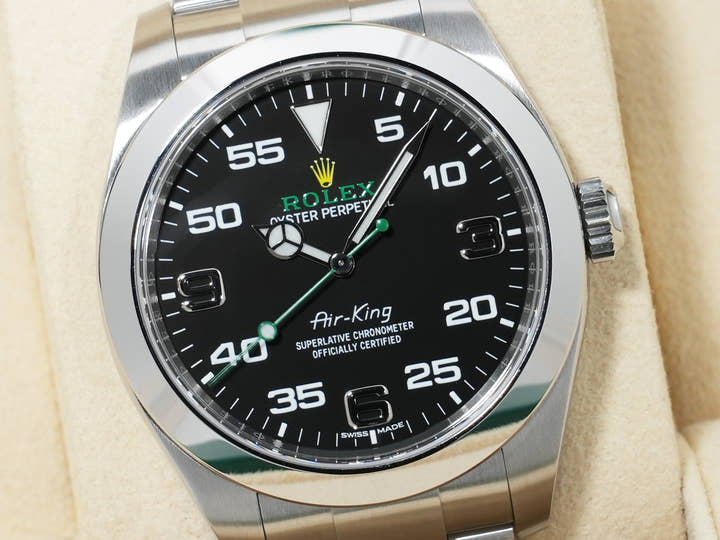 ロレックス エアキング Ref.116900 ステンレススチール ブラック文字盤 オイスターブレスレット 極美品 sonqj375